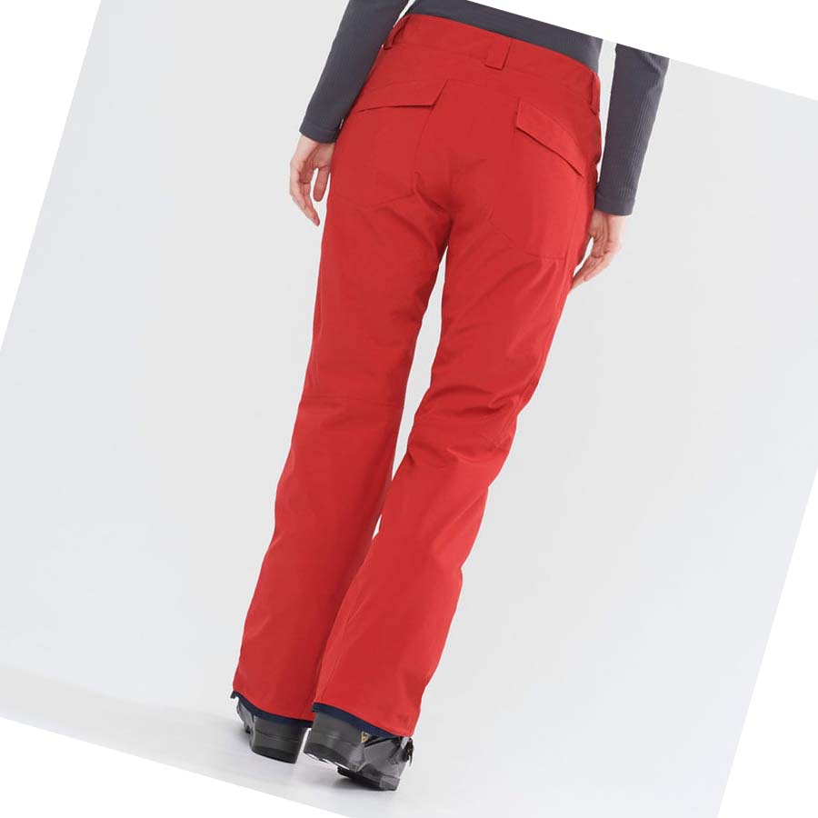 Pantalones De Esquí Salomon EDGE Mujer Rojos | MX 2326RVD